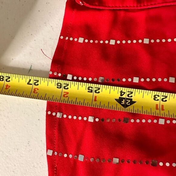 Notations red and silver bling blouse - Picture 10 of 10